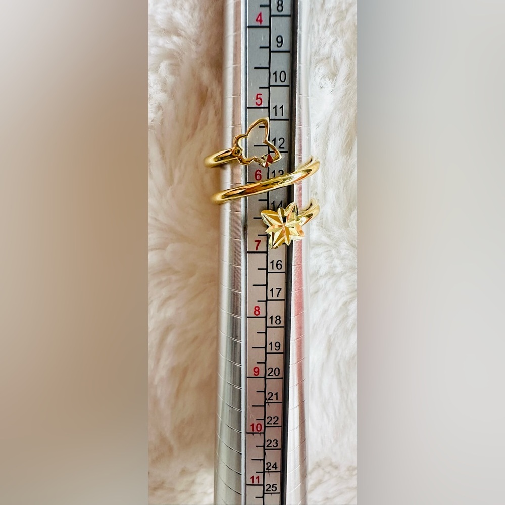 Spiral Ring with Butterfly  💛 Real 18 Karat Solid Gold Jewelry 💛 - Picture 10 of 10